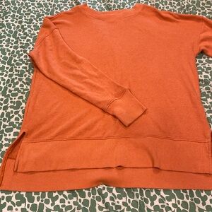 Long sleeve orange sweatshirt